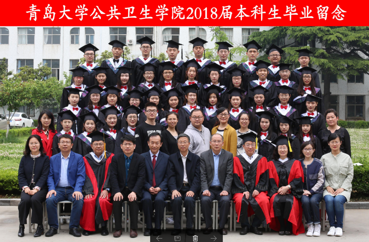 2018届预防医学专业本科毕业合影-青岛大学公共卫生